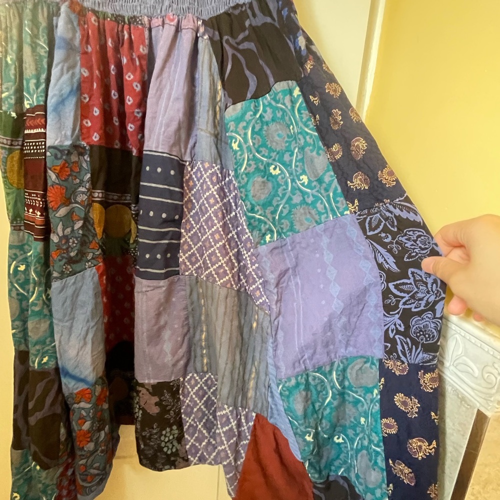 Native American Patchwork Print Trousers - image 7